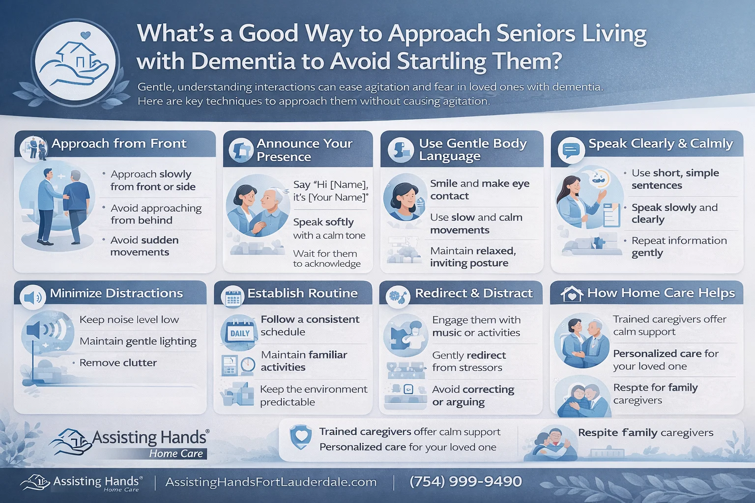 What’s a Good Way to Approach Seniors Living with Dementia to Avoid Startling Them